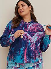 Plus Size Hoodie Cover-Up - Lightweight Fleece Palm, MULTI, hi-res