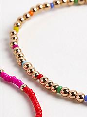 Always Proud Rainbow Beaded Stretch Bracelets Set of 5, MULTI, alternate