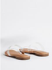 Plus Size PVC Slide Sandal - Clear (WW), CLEAR, alternate
