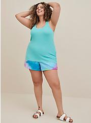 Plus Size Cover Up Tank -  Super Soft Rib Wash Teal, TEAL, alternate