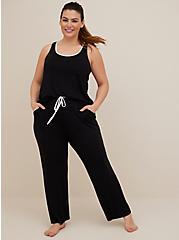 Plus Size Sleep Pant - Super Soft Bamboo Black, DEEP BLACK, hi-res
