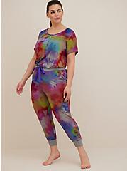 Plus Size Always Proud Sleep Jogger - Super Soft Rainbow Tie-Dye, OTHER PRINTS, hi-res