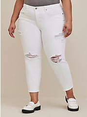 Plus Size High Rise Straight Jean - Classic Denim White, OPTIC WHITE, hi-res