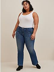 Plus Size Mid-Rise Slim Boot Jean - Vintage Stretch Medium Wash, ROLL OUT, alternate