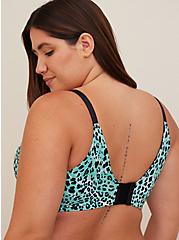 Plus Size Push-Up Wire-Free Bra - Microfiber Leopard Green with 360° Back Smoothing™, ATOMIC LEOPARD TURQUIOSE, alternate
