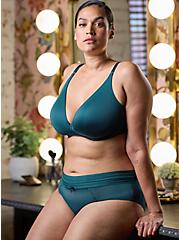 Wire-Free Plunge Lightly Lined Smooth 360° Back Smoothing™ Bra, LEGION BLUE, hi-res
