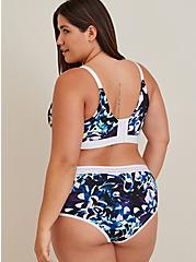 Plus Size Cheeky Panty - Second Skin Floral, LAYERED WINGS BLACK, alternate