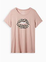 Everyday Tee - Signature Jersey Leopard Lips Pink, DUSTY QUARTZ, hi-res