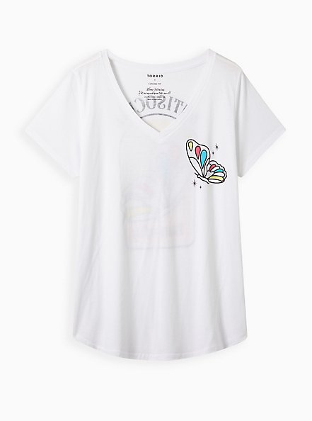 Girlfriend Tee - Signature Jersey Antisocial White, BRIGHT WHITE, hi-res