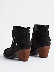Plus Size Stacked Ankle Bootie - Black (WW), BLACK, alternate