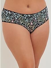 Second Skin Microfiber Hipster Panty With Cage Back, SWEEPING LEOPARD, alternate