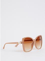 Oversized Square Sunglasses - Blush Lens , , alternate