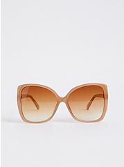 Plus Size Oversized Square Sunglasses - Blush Lens , , hi-res