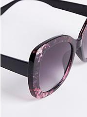 Oversized Rectangle Sunglasses - Smoke Lens, , alternate