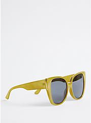 Plus Size Classic Cateye Sunglasses - Olive with Smoke Lens, , alternate