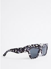 Plus Size Square Sunglasses - Tortoise Shell Brown with Smoke Lens , , alternate