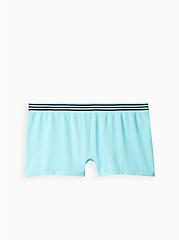 Plus Size Boyshort Panty - Seamless Stripe Blue, BLUE RADIANCE, hi-res