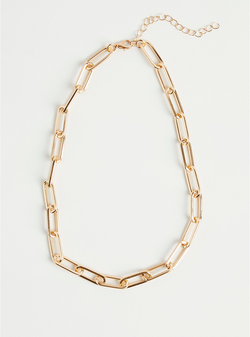 Paper Clip Single Necklace - Gold Tone, , hi-res
