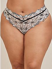 Bold Lace High-Rise Thong Panty, CLOUD DANCER, alternate