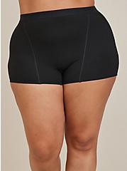 Cotton Ribbed High-Rise Shortie Panty, RICH BLACK, alternate
