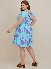 Plus Size Disney Pixar Monster's Inc. Lattice Back Dress - Foxy Sully Light Blue, MULTI, alternate