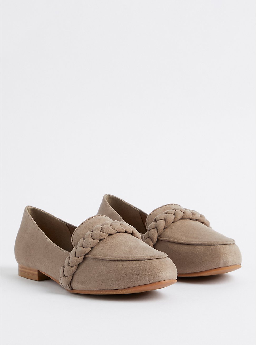Plus Size Braided Twist Loafer - Taupe (WW), TAUPE, hi-res