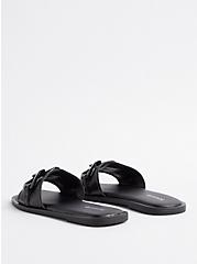 Plus Size Oversized Chain Slide Sandal (WW), BLACK, alternate