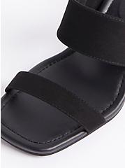 Plus Size Wedge Slide Sandal - Black (WW), BLACK, alternate