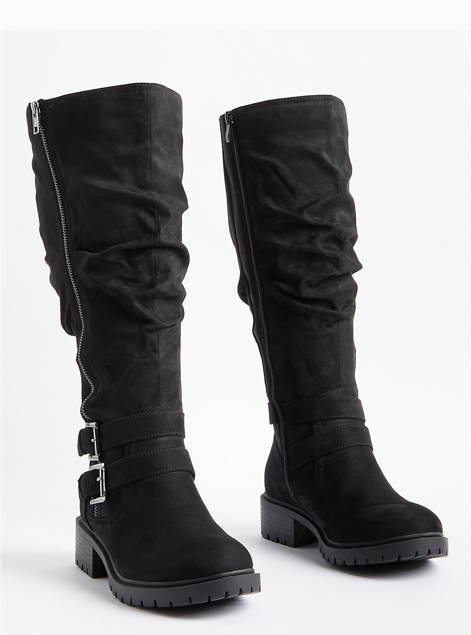 Plus Size Chunky Knee Boot (WW) - Black, BLACK, hi-res