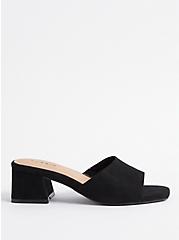 Plus Size Squared Toe Mule Heel - Black (WW), BLACK, alternate