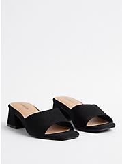 Plus Size Squared Toe Mule Heel - Black (WW), BLACK, hi-res