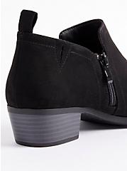 Plus Size Ankle Bootie - Faux Suede Black (WW), BLACK, alternate