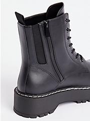 Plus Size Lace-Up Combat Boot - Black (WW), BLACK, alternate