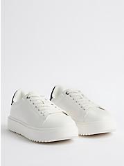 Chunky Lace-Up Sneaker - White & Black (WW), WHITE, alternate