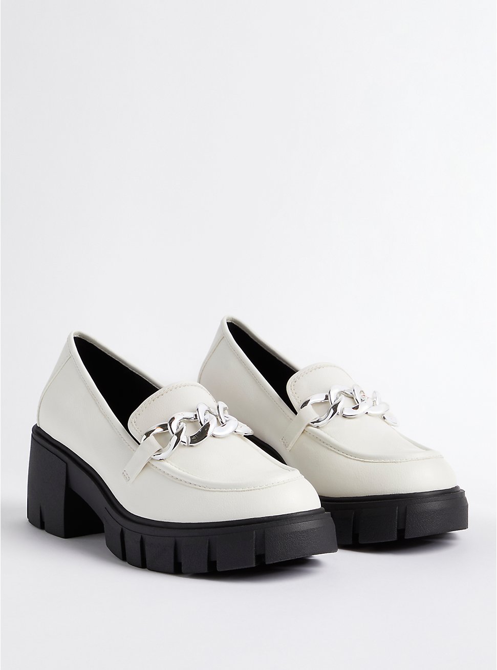 Plus Size Chunky Loafer (WW), WHITE, hi-res
