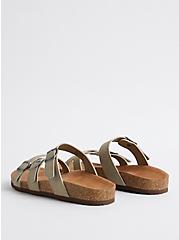 Strappy Cord Footbed Sandal - Silver (WW), TAUPE, alternate