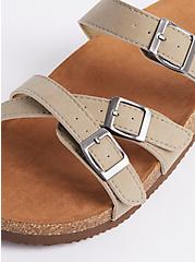 Plus Size Strappy Cord Footbed Sandal - Silver (WW), TAUPE, alternate