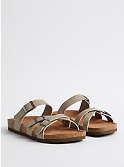 Strappy Cord Footbed Sandal - Silver (WW), TAUPE, hi-res