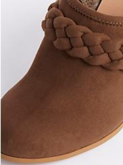 Plus Size Studded Mule - Faux Suede Brown (WW), BROWN, alternate