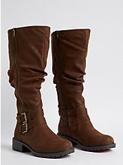 Plus Size Knee Boot - Brown (WW), BROWN, hi-res