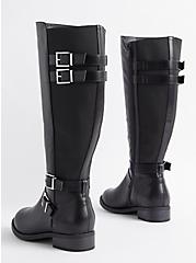 Buckle Knee Boot (WW), BLACK, alternate