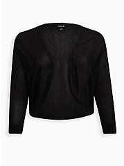 Shrug Dolman Sleeve Sweater, BLACK, hi-res