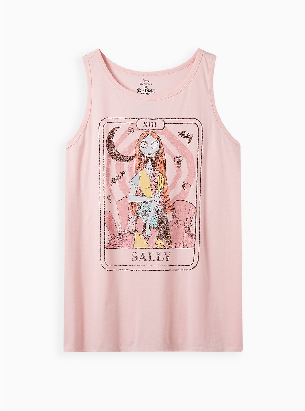 Plus Size Disney The Nightmare Before Christmas Classic Fit Crew Tank - Cotton Sally Pink, PINK, hi-res