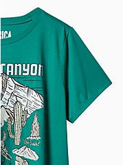 Plus Size Classic Fit Crew Tee - Cotton Green Grand Canyon, GREEN, alternate