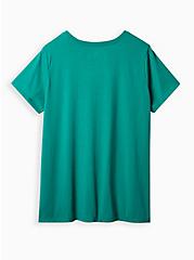 Plus Size Classic Fit Crew Tee - Cotton Green Grand Canyon, GREEN, alternate