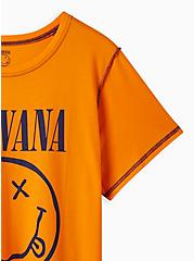 Plus Size Nirvana Slim Fit Seam Crew Tee - Cotton Orange, ORANGE, alternate