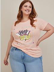 Universal Saved By The Bell Classic Crew Top - Cotton Peach, GREY, hi-res