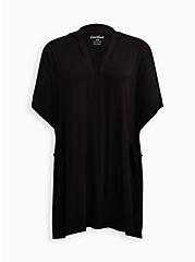 Plus Size LoveSick Sweater Cape - Super Soft Black, DEEP BLACK, hi-res