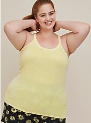 Plus Size LoveSick Tank - Mineral Wash Yellow, YELLOW, hi-res