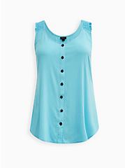 Button-Up Tank - Bright Blue, BLUE RADIANCE, hi-res